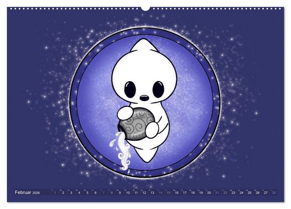 Produktbild: Geister Sternzeichen (Wandkalender 2026 DIN A2 quer), CALVENDO Monatskalender