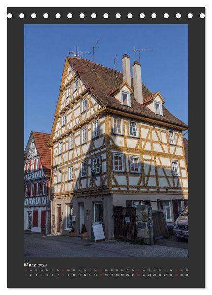 Produktbild: Waiblingen - Spaziergang durch die Altstadt (Tischkalender 2026 DIN A5 hoch), CALVENDO Monatskalender