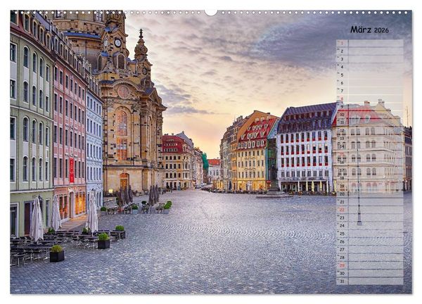 Produktbild: Dresden 2026 / Geburtstagskalender (Wandkalender 2026 DIN A2 quer), CALVENDO Monatskalender
