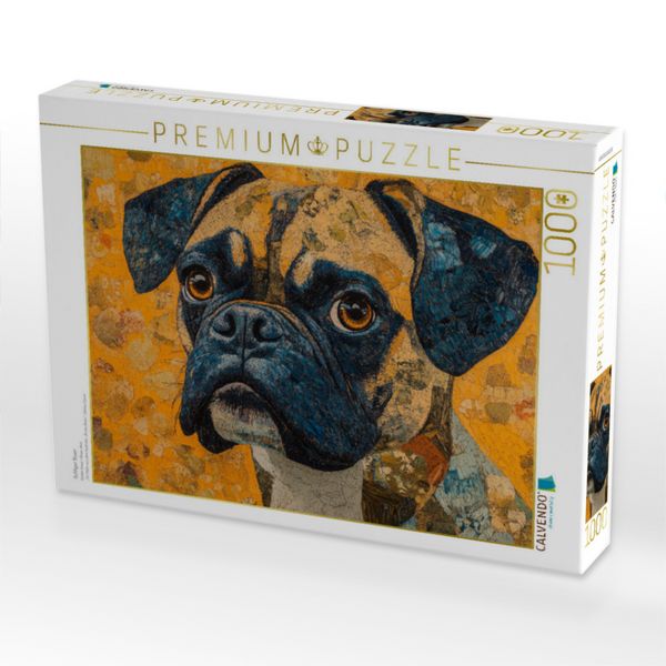 Produktbild: CALVENDO Puzzle Goldiger Boxer | 1000 Teile Lege-Gr&ouml;&szlig;e 64x48cm Foto-Puzzle f&uuml;r gl&uuml;ckliche Stunden