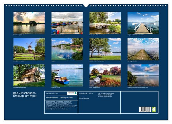 Produktbild: Bad Zwischenahn - Erholung am Meer (Wandkalender 2026 DIN A2 quer), CALVENDO Monatskalender