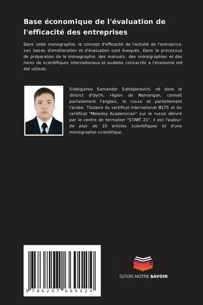 Produktbild: Base &eacute;conomique de l'&eacute;valuation de l'efficacit&eacute; des entreprises