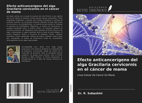 Produktbild: Efecto anticancer&iacute;geno del alga Gracilaria cervicornis en el c&aacute;ncer de mama