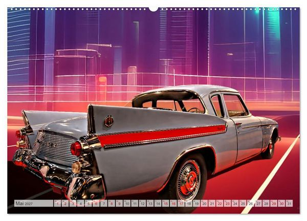 Produktbild: US Classic Cars im Jet-Age (hochwertiger Premium Wandkalender 2027 DIN A2 quer), Kunstdruck in Hochglanz