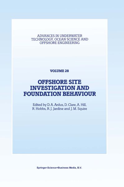Produktbild: Offshore Site Investigation and Foundation Behaviour