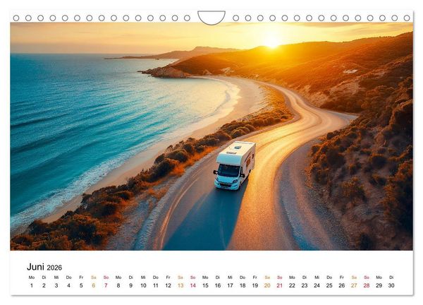 Produktbild: Wohnmobil grenzenlos (Wandkalender 2026 DIN A4 quer), CALVENDO Monatskalender