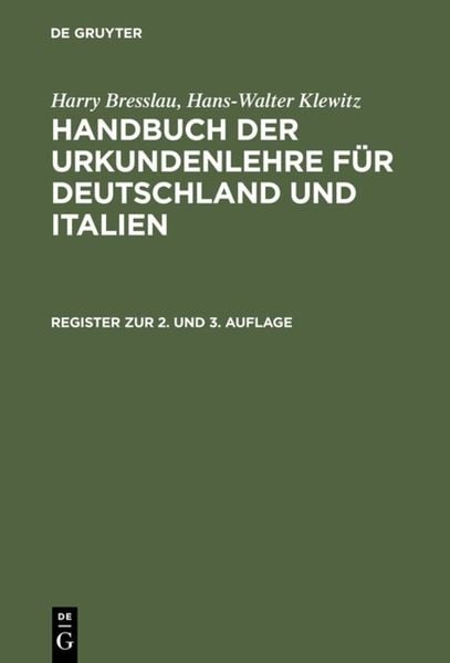 Produktbild: Register zur 2. und 3. Auflage