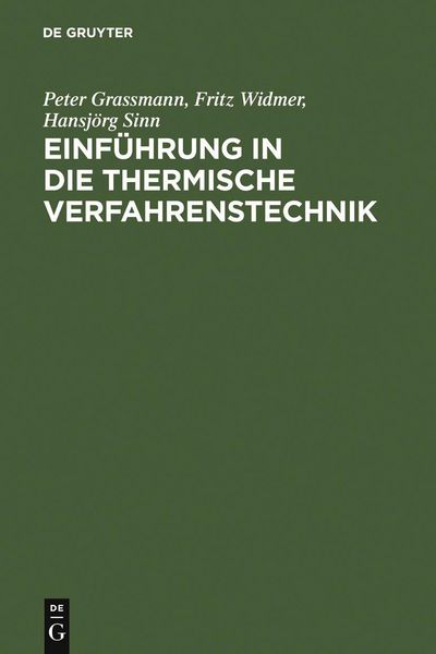 Produktbild: Einf&uuml;hrung in die thermische Verfahrenstechnik