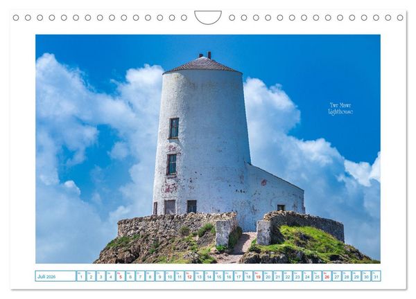 Produktbild: Leuchtt&uuml;rme entlang der britischen K&uuml;ste (Wandkalender 2026 DIN A4 quer), CALVENDO Monatskalender