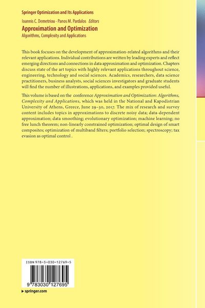 Produktbild: Approximation and Optimization