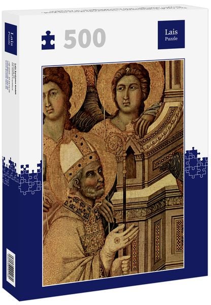 Lais Puzzle Duccio di Buoninsegna - Thronende Maria mit Kind, Engeln, Heiligen und Apostelfiguren in Arkaden 500 Teile