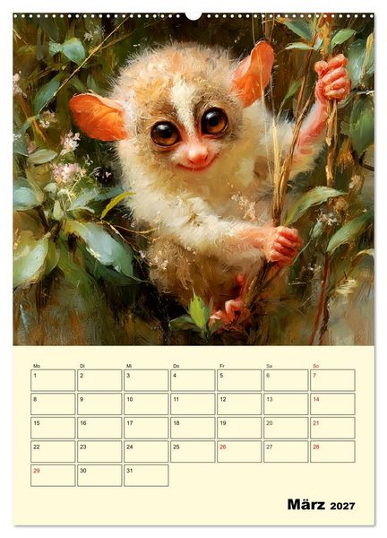 Produktbild: Koboldmakis. Kleine H&uuml;ter des Dschungels (hochwertiger Premium Wandkalender 2027 DIN A2 hoch), Kunstdruck in Hochglanz