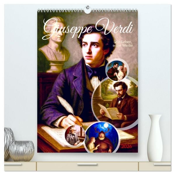 Produktbild: Giuseppe Verdi (hochwertiger Premium Wandkalender 2026 DIN A2 hoch), Kunstdruck in Hochglanz