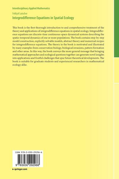 Produktbild: Integrodifference Equations in Spatial Ecology