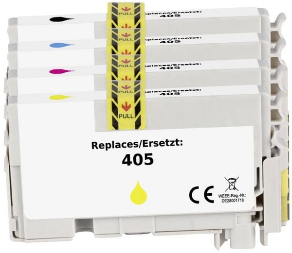 Produktbild: Renkforce Druckerpatrone ersetzt Epson 405, T05G6, T05G1, T05G2, T05G3, T05G4 Kompatibel Kombi-Pack Schwarz, Cyan, Magenta, Gelb RF-5705462