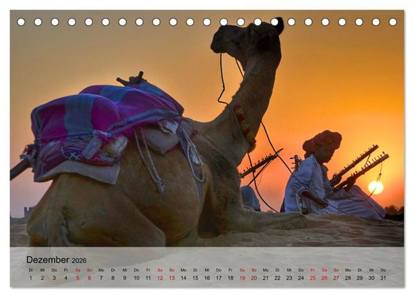 Produktbild: Magische Farbspiele der W&uuml;ste (Tischkalender 2026 DIN A5 quer), CALVENDO Monatskalender