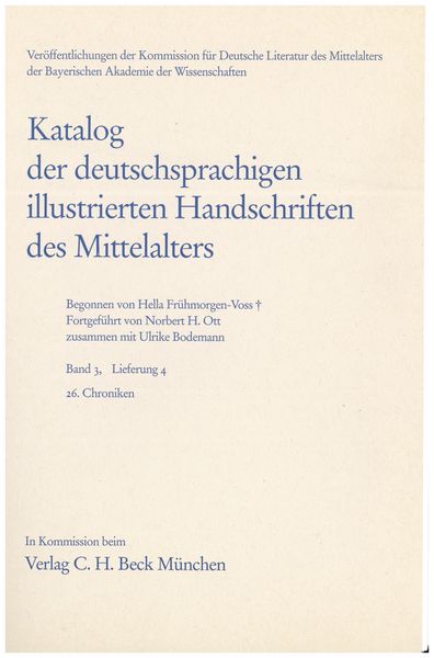 Produktbild: Katalog der deutschsprachigen illustrierten Handschriften des Mittelalters Band 3, Lfg. 4: 26