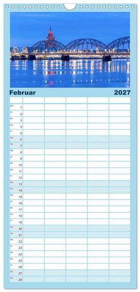 Produktbild: Familienplaner 2027 - Riga - Paris des Ostens mit 5 Spalten (Wandkalender, 21 x 45 cm) CALVENDO