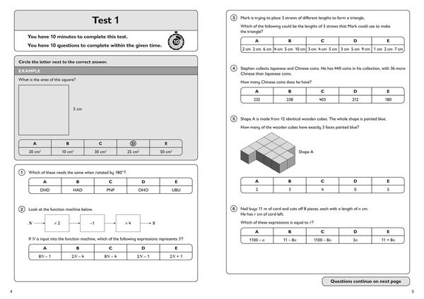 Produktbild: 11+ Maths Quick Practice Tests Age 10-11 (Year 6) Set A