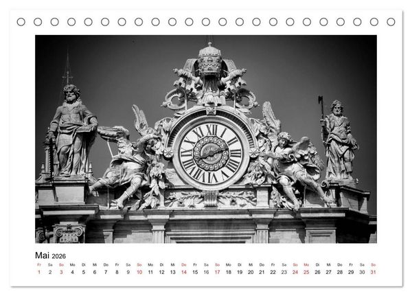 Produktbild: ROM Monochrom (Tischkalender 2026 DIN A5 quer), CALVENDO Monatskalender