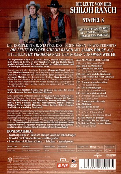 Die Leute von der Shiloh Ranch - Staffel 8 (HD-Remastered) (Fernsehjuwelen) [9 DVDs]