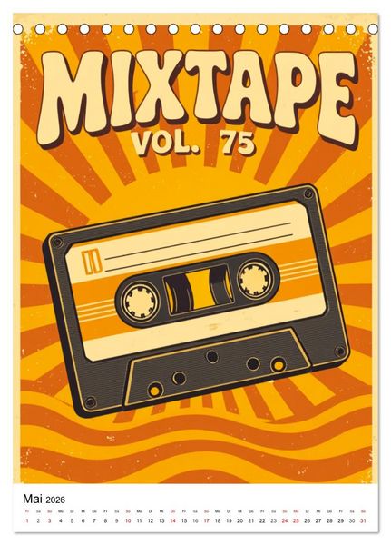 Produktbild: Feel the Groove &ndash; Funk & Soul Vintage (Tischkalender 2026 DIN A5 hoch), CALVENDO Monatskalender