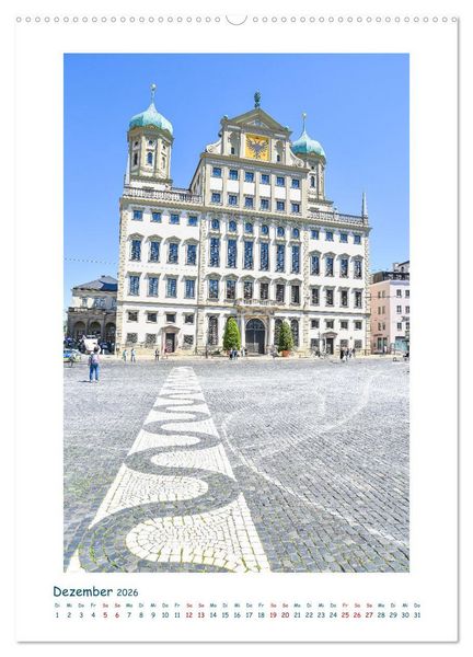 Produktbild: Augsburg - Gesichter einer Stadt (Wandkalender 2026 DIN A2 hoch), CALVENDO Monatskalender