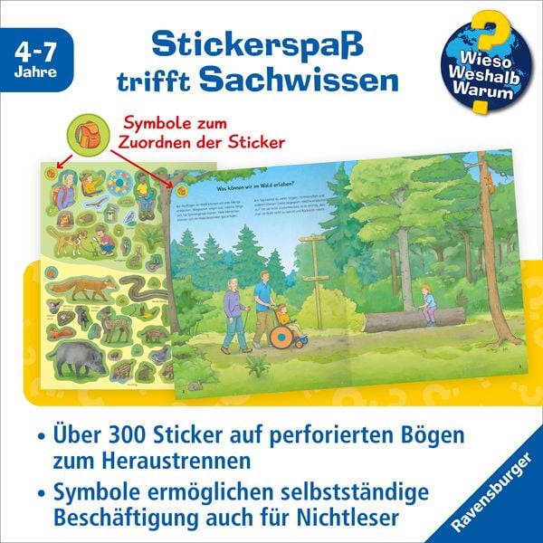 Produktbild: Wieso? Weshalb? Warum? Stickerheft - Im Wald