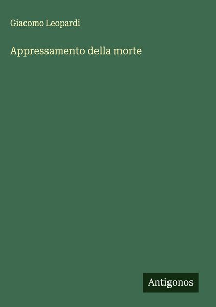 Produktbild: Appressamento della morte