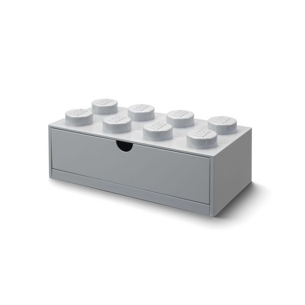 Produktbild: LEGO&reg; Schubladenelement 8 Noppen Grau
