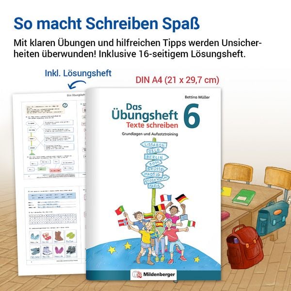 Produktbild: Das &Uuml;bungsheft Texte schreiben 6