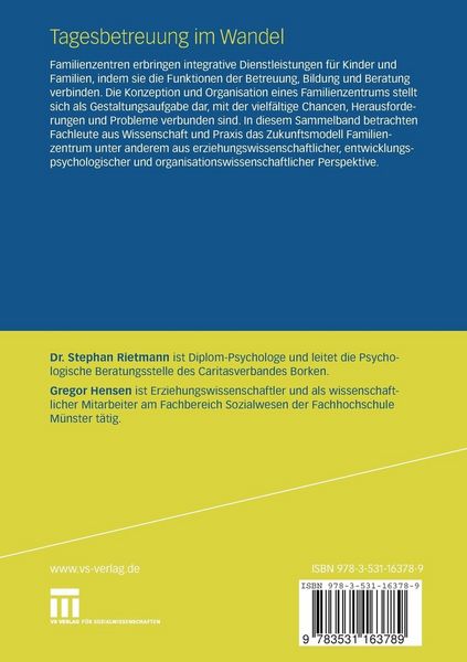 Produktbild: Tagesbetreuung im Wandel