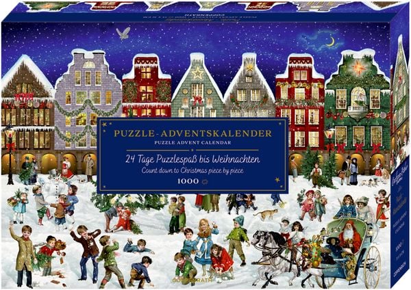 Produktbild: Puzzle-Adventskalender &ndash; Winterabend in der Stadt