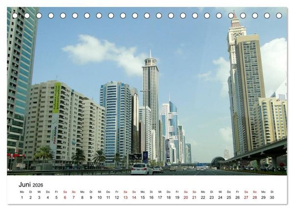 Produktbild: Dubai - Ein Erlebnis (Tischkalender 2026 DIN A5 quer), CALVENDO Monatskalender