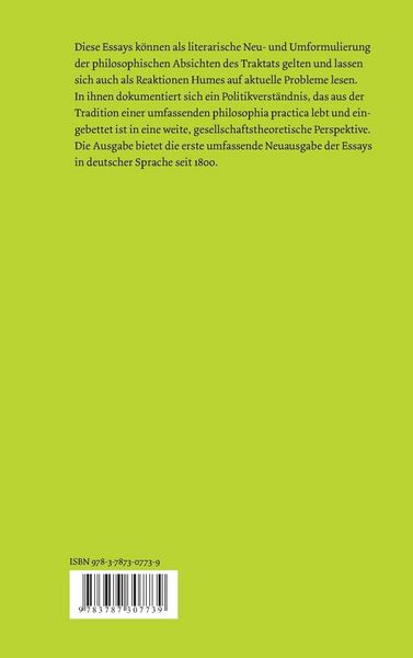 Produktbild: Politische und &ouml;konomische Essays. Teilband 2