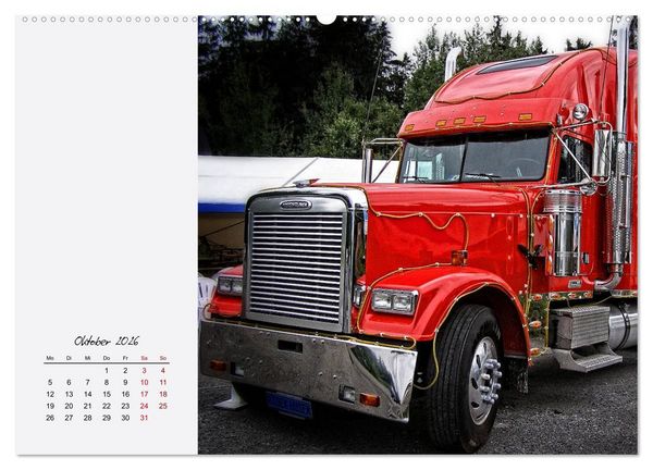 Produktbild: Langhauber. Coole Trucks in den USA (hochwertiger Premium Wandkalender 2026 DIN A2 quer), Kunstdruck in Hochglanz