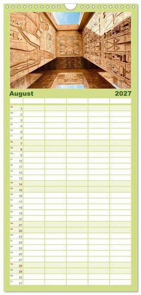 Produktbild: Familienplaner 2027 - &Auml;gypten - Im Land der Pyramiden mit 5 Spalten (Wandkalender, 21 x 45 cm) CALVENDO