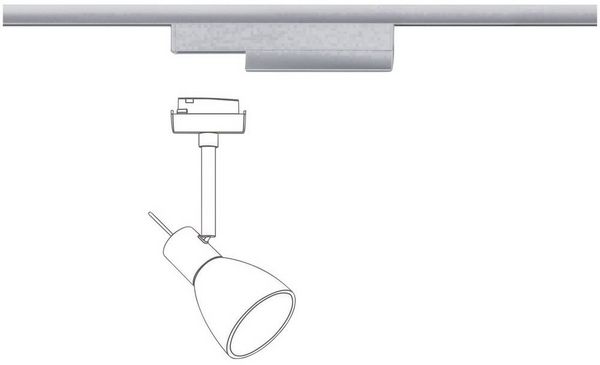 Produktbild: Paulmann URail 96893 Hochvolt-Schienensystem-Komponente Spotadapter (appgesteuert) Chrom (matt)