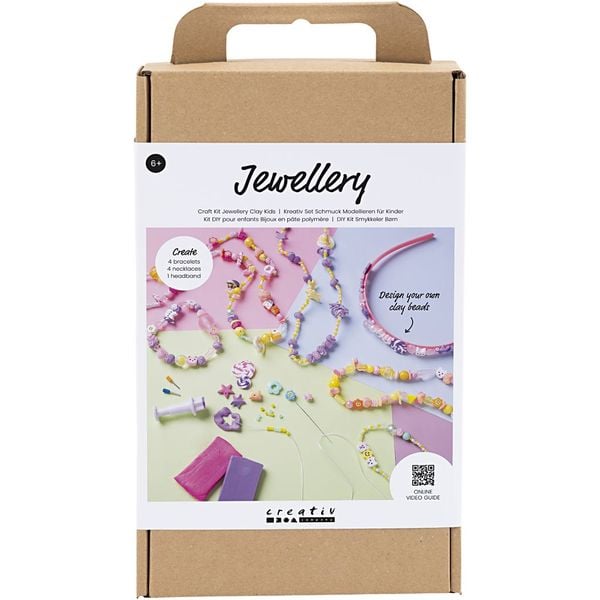 Produktbild: Creativ Company DIY Sets Modellieren Kreativ Set Knete Jewellery Kinder, Sortierte Farben, Kreativ Box
