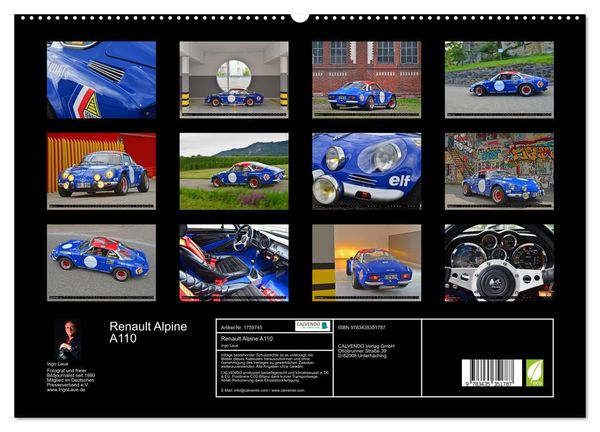 Produktbild: Renault Alpine A110 (hochwertiger Premium Wandkalender 2025 DIN A2 quer), Kunstdruck in Hochglanz