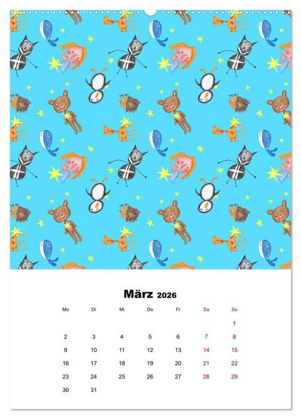 Produktbild: MUSTERMACKE (Wandkalender 2026 DIN A2 hoch), CALVENDO Monatskalender