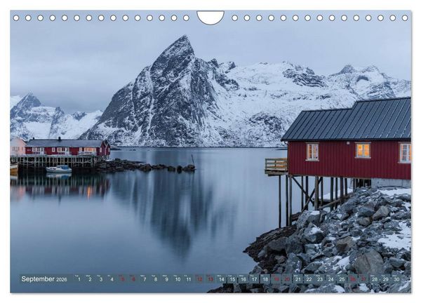 Produktbild: Lofoten, Norway's untamed beauty in Winter (Wall Calendar 2026 DIN A4 landscape), CALVENDO 12 Month Wall Calendar