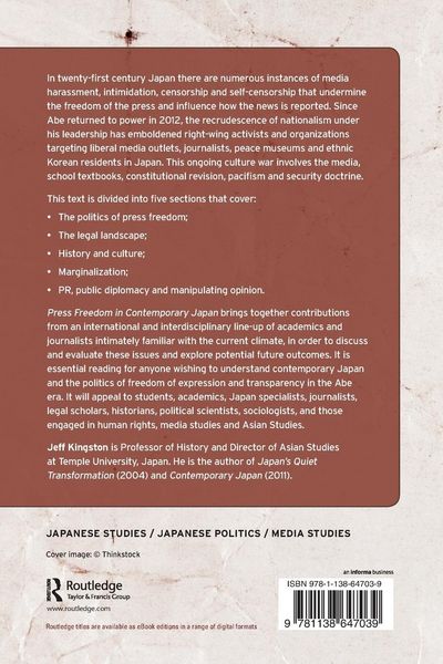 Produktbild: Press Freedom in Contemporary Japan