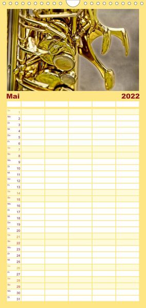 Produktbild: Familienplaner Saxophon - sch&ouml;n und sexy (Wandkalender 2022 , 21 cm x 45 cm, hoch)