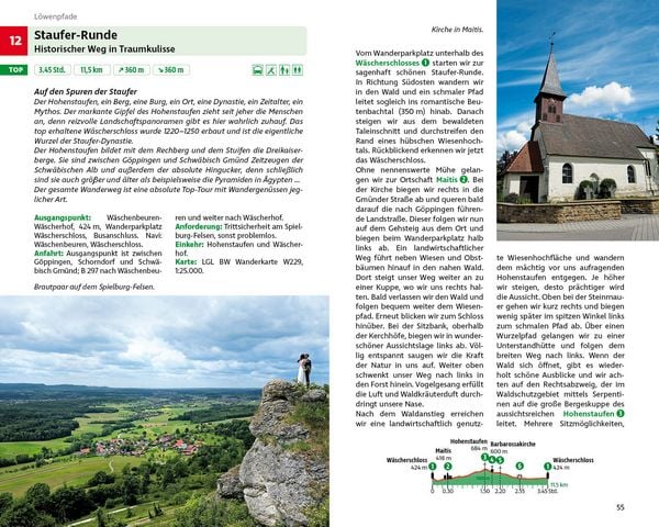 Produktbild: ROTHER Wanderbuch Schw&auml;bische Alb: L&ouml;wenpfade und hochgehberge