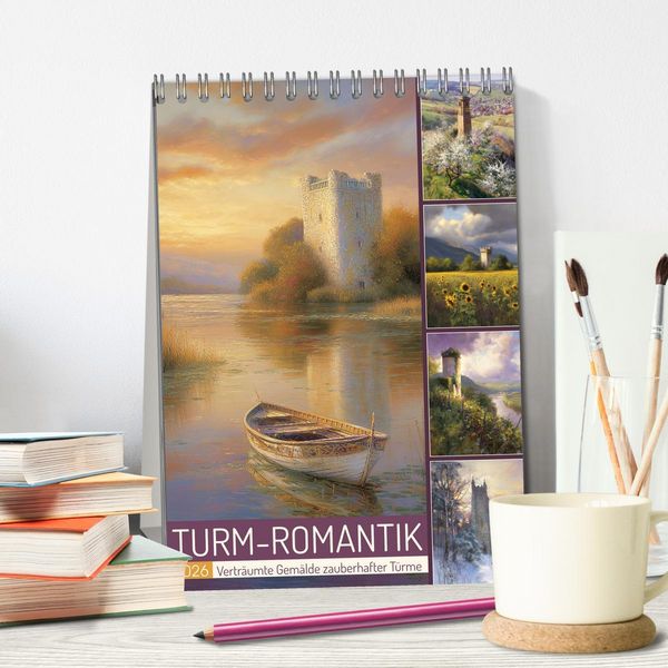 Produktbild: Turm-Romantik (Tischkalender 2026 DIN A5 hoch), CALVENDO Monatskalender