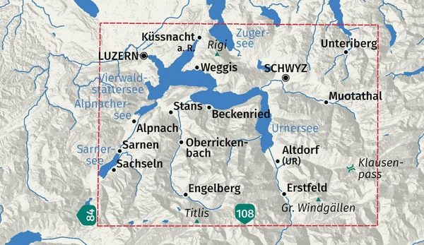 Produktbild: KOMPASS Wanderkarte 116 Vierwaldst&auml;ttersee, Luzern 1:40.000