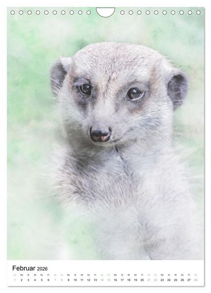 Produktbild: Afrikas Tierwelt - wie gemalt (Wandkalender 2026 DIN A4 hoch), CALVENDO Monatskalender
