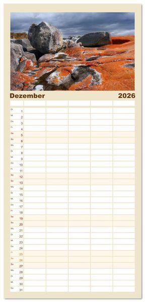 Produktbild: Familienplaner 2026 - Nationalparks der Welt mit 5 Spalten (Wandkalender, 21 x 45 cm) CALVENDO