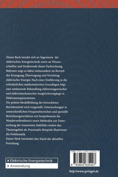 Produktbild: Ausgleichsvorg&auml;nge in Elektroenergiesystemen